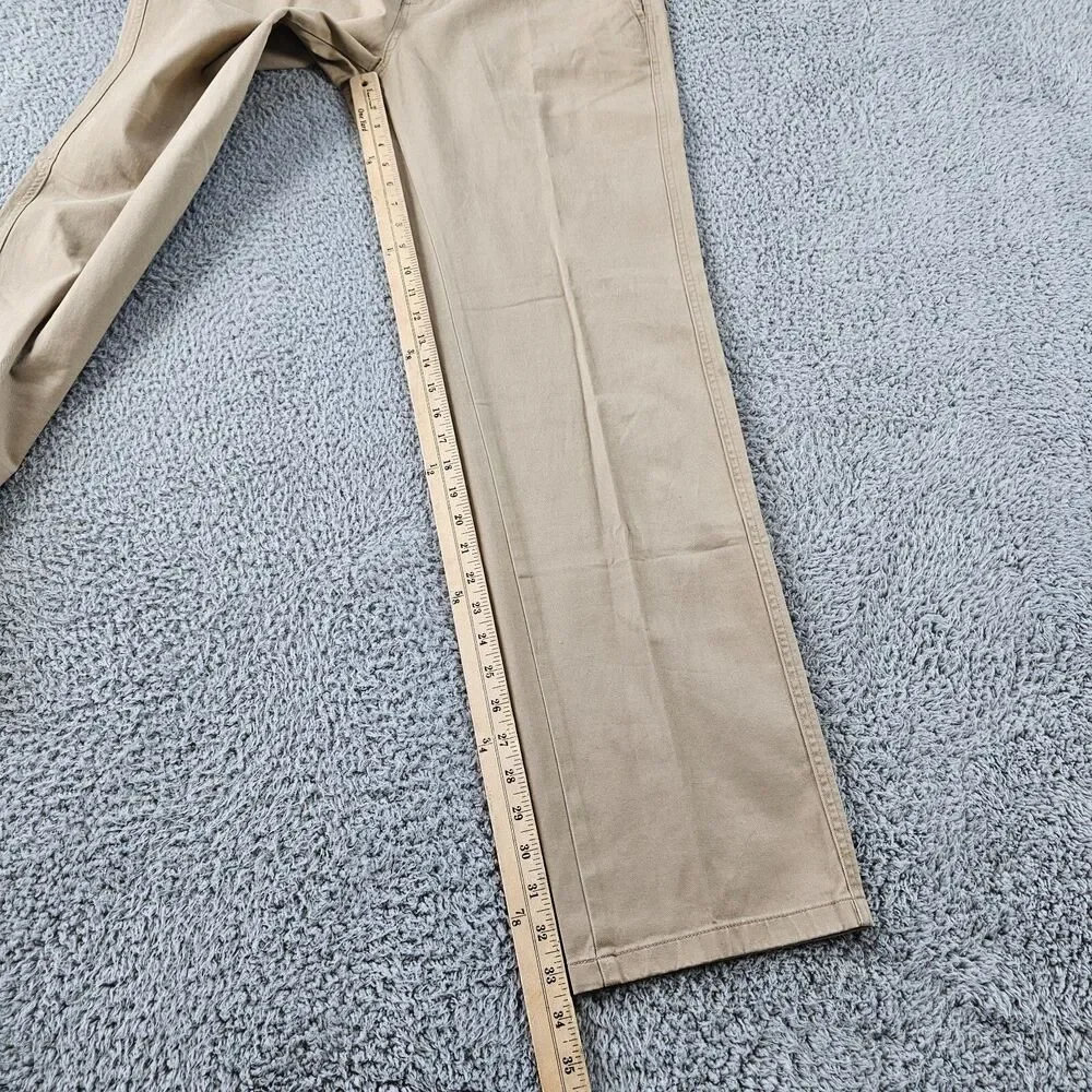 Joseph Abboud Pants 34x33 Khaki Beige Chino Comfort Stretch Preppy Casual NWT